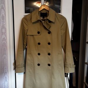 J. Crew Double-Breasted Trench Coat in Khaki